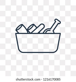 Picnic vector outline icon isolated on transparent background, high quality linear Picnic transparency concept can be used web and mobile