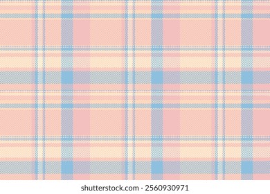 Picnic vector tartan texture, color seamless fabric check. Sparse background pattern plaid textile in light and cyan colors palette.