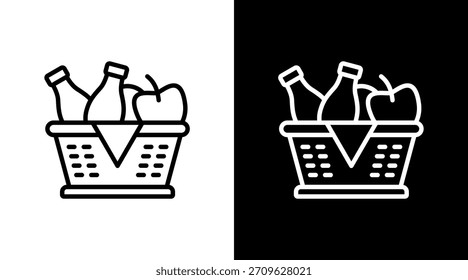 Picnic Icon Set de diseño blanco