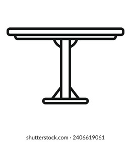 Picnic wooden table icon outline vector. Beach hotel. Outdoor furniture