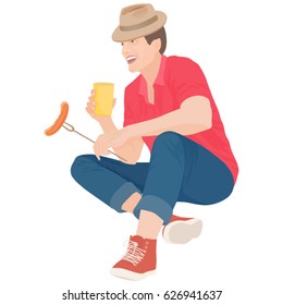 picnic, young, character; boy,