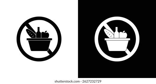 Picnics are prohibited signs vector, solid illustration, pictogram