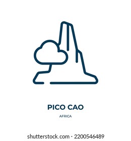 Pico cao icon. Linear vector illustration from africa collection. Outline pico cao icon vector. Thin line symbol for use on web and mobile apps, logo, print media.