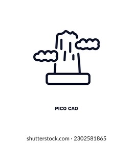 pico cao icon. Thin line pico cao icon from culture and civilization collection. Outline vector isolated on white background. Editable pico cao symbol can be used web and mobile