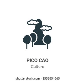 Pico cao vector icon on white background. Flat vector pico cao icon symbol sign from modern culture collection for mobile concept and web apps design.