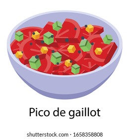 Pico de gaillot icon. Isometric of pico de gaillot vector icon for web design isolated on white background