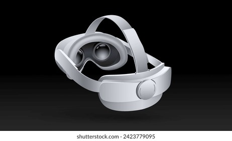 Pico High-tech Futuristic technology Advanced VR Glasses -Virtual reality device, 3 VR modern helmet-vector illustration