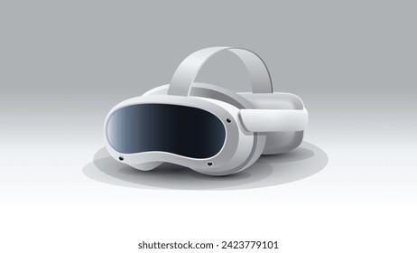 Pico Tecnología Futurista de alta tecnología Gafas VR avanzadas - Realidad virtual, 3 VR ilustración moderna de casco vectorial