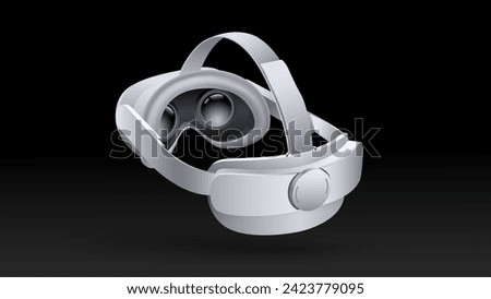Pico High-tech Futuristic technology Advanced VR Glasses -Virtual reality device, 3 VR modern helmet-vector illustration