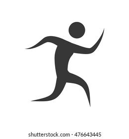 pictogram action move sport fitness icon. Isolated and flat illustration. Vector graphic