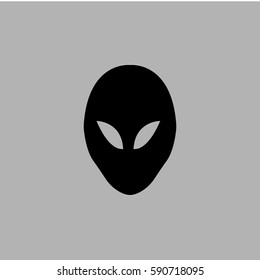 Pictogram alien icon. Isolated on gray background