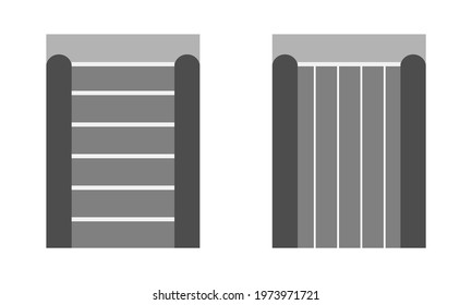 Pictogram Of Artifacts Of Lung Ultrasound Including A Line And B Line In Linear Probe