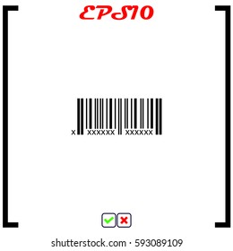 Pictogram barcode icon.