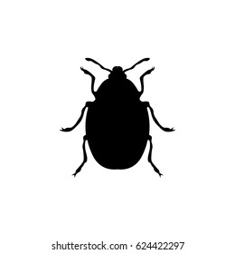 Pictogram beetle icon. Black icon on white background.