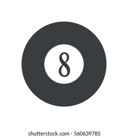pictogram billard eight ball game vector illustration eps 10