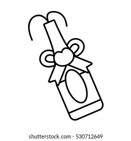 pictogram bottle champagne celebration love design vector illustration eps 10