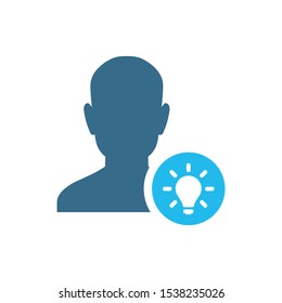 Pictogram bright idea vector icon