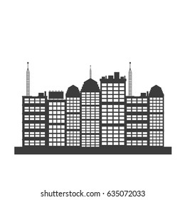 pictogram building skyscraper downtown design