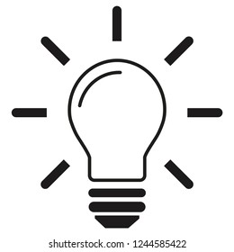 Pictogram - Bulb, Idea, Light bulb, Lamp, Electric bulb - Object, Icon, Symbol