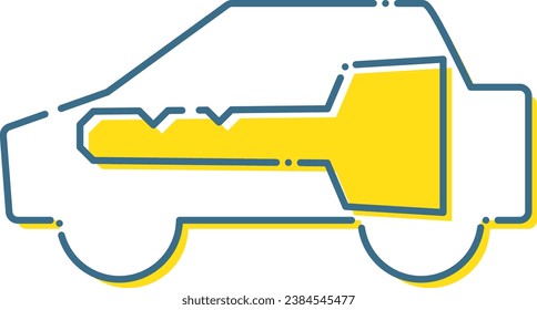 A pictogram of a car that alerts you to locking 