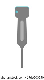 pictogram of cardiac probe or phased array transducer ultrasound. medical tools concept