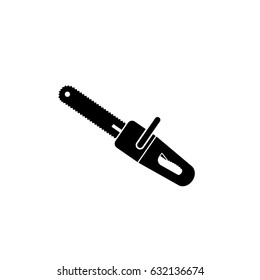 Pictogram chainsaw icon. Black icon on white background.