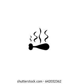 Pictogram chicken leg quarter icon. Black icon on white background.