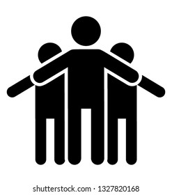 Pictogram of children vector element.