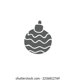 Elemento navideño de pictograma. Icono web de accesorio de árbol de Navidad elemento de año nuevo elementos decorativos de año nuevo Dector de navidad de señas planas