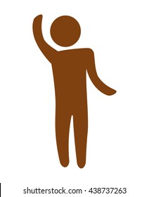 Pictogram concept. Person icon. flat and isolated design