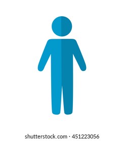 Pictogram concept represented by Man icon. Isolated and flat illustration 