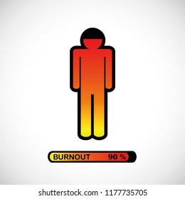 pictogram concept of stress, burnout, headache, depression vector illustration