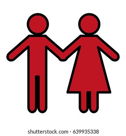 pictogram couple icon