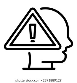 Pictogram critical thinking icon outline vector. Think mind. Skill mental