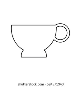 pictogram cup coffe break time office icon