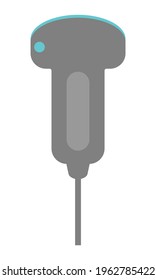 pictograma de ecografía de sonda curvilineal o abdominal. concepto de equipo médico