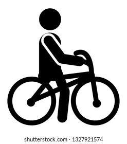 Pictogram of cycling vector element.