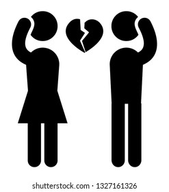 Pictogram design of breakup