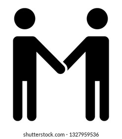 Pictogram design of colleague vector element.