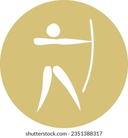 pictogram design idea for sport event in archery category