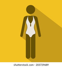 Pictogram design over yellow background, vector illustration