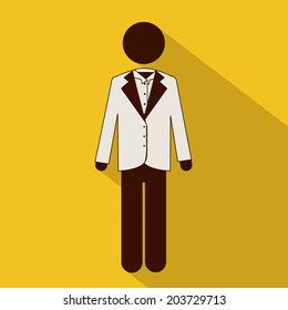 Pictogram design over yellow background, vector illustration