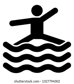 Pictogram of diver vector element 