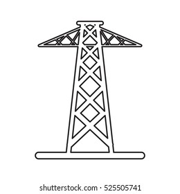 pictogram electrical tower transmission energy power