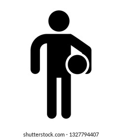 Pictogram of engineer vector element.