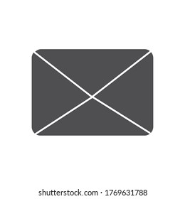 icono de sobre pictograma sobre fondo blanco, estilo de silueta, ilustración vectorial