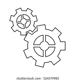 pictogram gear wheel engine cog icon