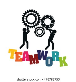 Illustration People Working Together Installing Puzzle Stock Vector ...