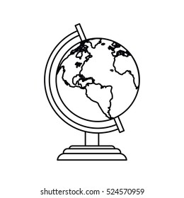 pictogram globe map world earth business icon