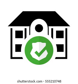 pictogram home security protected system vector illustration eps 10